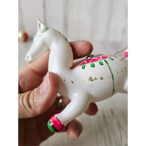Vintage carlini horse pinata AS IS Italian glass Italy ornament string tree - Picture 5 of 9